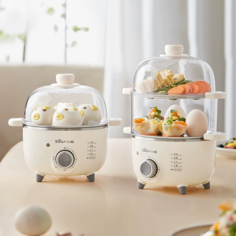 Яичная плита с медведем ZDQ-C14L3 мини-Автоматическое отключение питания Многофункциональный завтрак с вареным яйцом на пару яичный заварной крем двухслойный