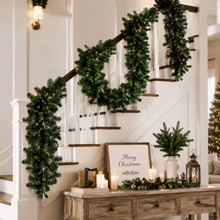 Christmas Decorative Garland 圣诞装饰松枝藤条 壁炉门框挂饰