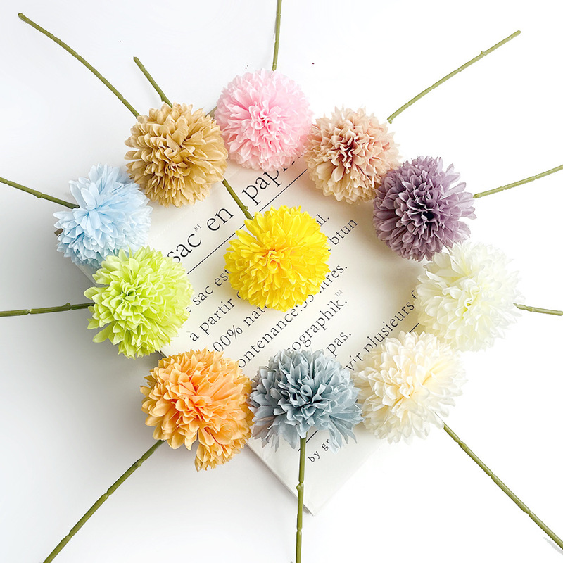 Simulated Single Ball Chrysanthemum Table Tennis Chrysanthemum Home Decoration Wedding Ground Row Guide Single Branch Thorn Ball Photography Cross-border Simulated Single Ball Chrysanthemum Table Tennis Chrysanthemum Home Decoration Wedding Ground Row Guide Single Branch Thorn Ball Photography Cross-border