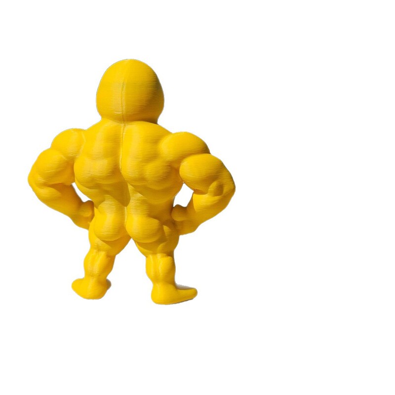 3d打印有趣的肌肉小黄鸭玩具搞笑站立鸭子家居装饰桌面摆件|undefined