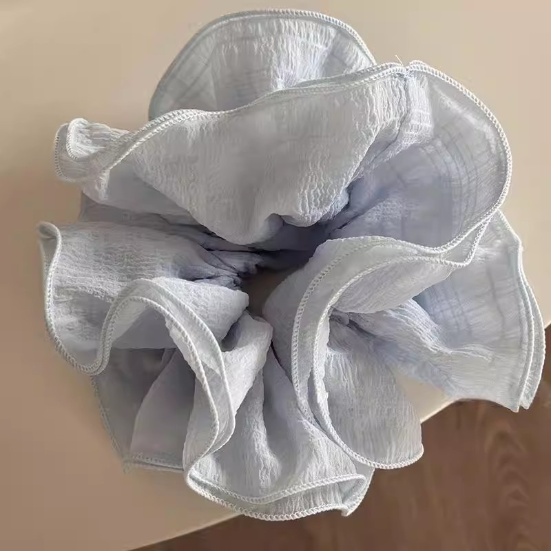 2026 nuevo estilo coreano super grande anillo de pelo intestino grande niñas de alto nivel de sensación de cabello de flores cuerdas de cabello de cordón de goma adornos para el cabello