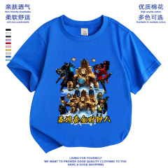 Titan Gold Clock Human Clothing Children's Short Sleeve T-Shirt Monitoring Human Toilet Human Boy Summer Children's Wear Pure Cotton Top