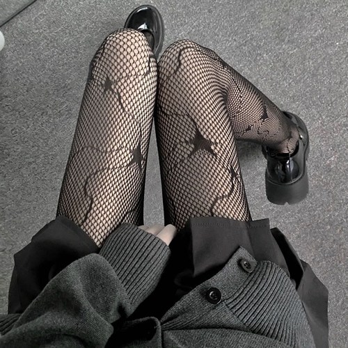 Spring and summer new star style lolita socks women's thin jk black ins trendy bottoming lolita pantyhose