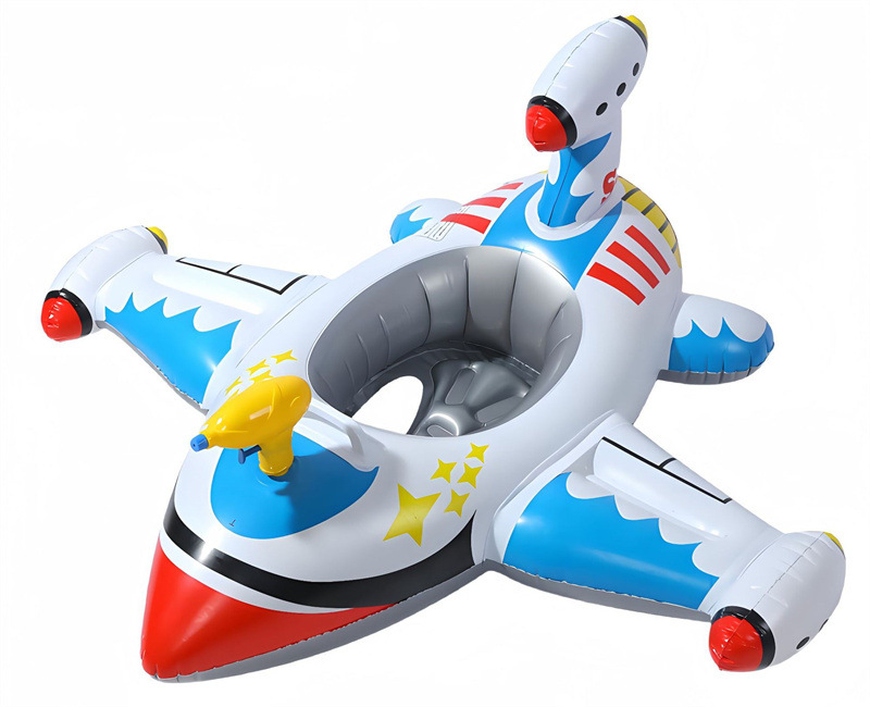 Flotador de piscina con forma de avión, juguete flotante, flotador montable, bote inflable, flotador de tanque, flotador infantil.
