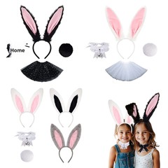 亞馬遜跨境新品復活節兔耳朵發箍COS萬聖節頭飾朱迪兔子警官裝扮