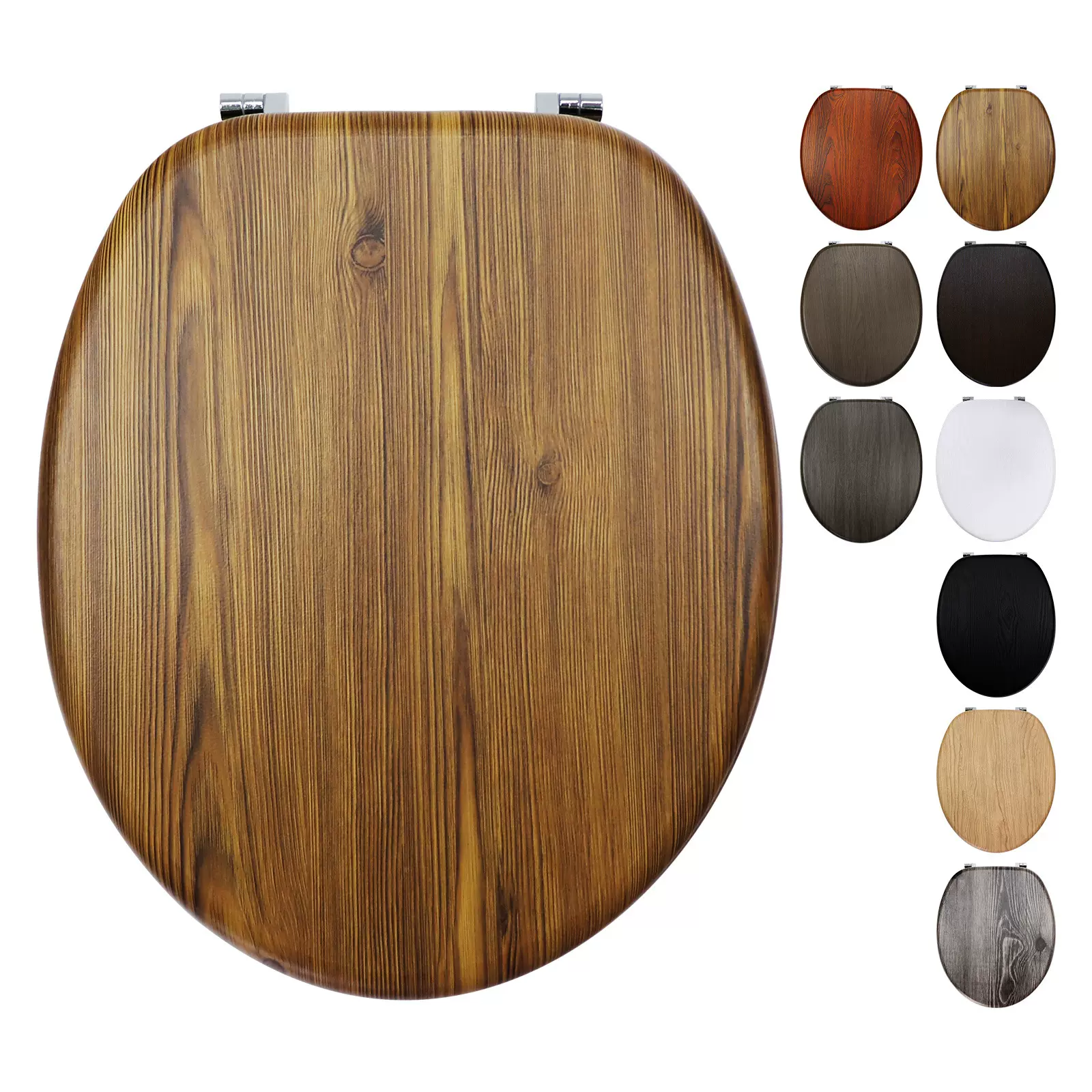 亚马逊爆款 木纹MDF马桶盖密度板材质 工厂直销