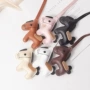 马上皮质包包小马钥匙扣