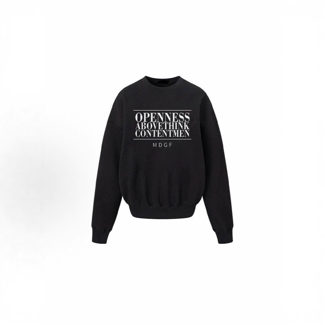 2026 New Printed Sweatshirt for Women, Large Version, Drop Shoulder, Round Neck, Pullover Sweatshirt, Pure Cotton, Fleece-Lined, Spring and Autumn Top