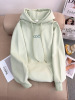 Cotton long autumn demi-season hoody, jacket, 2023 collection, mid-length, American style, loose fit