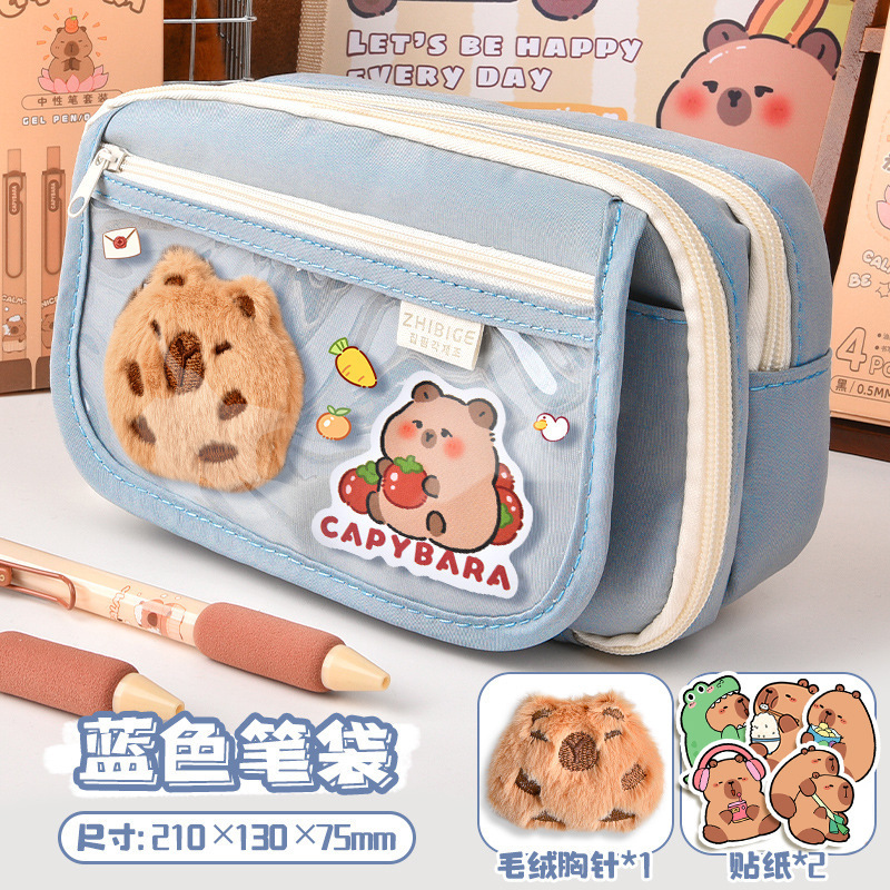 Estuche de lápices grande para niñas, escuela primaria, multifunción