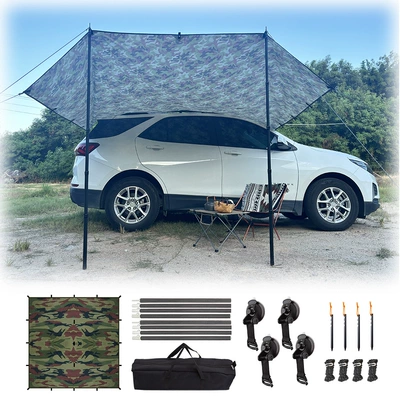 Car awning account portable camping SUV side account self-driving rainproof sunscreen outdoor suction cup car side account