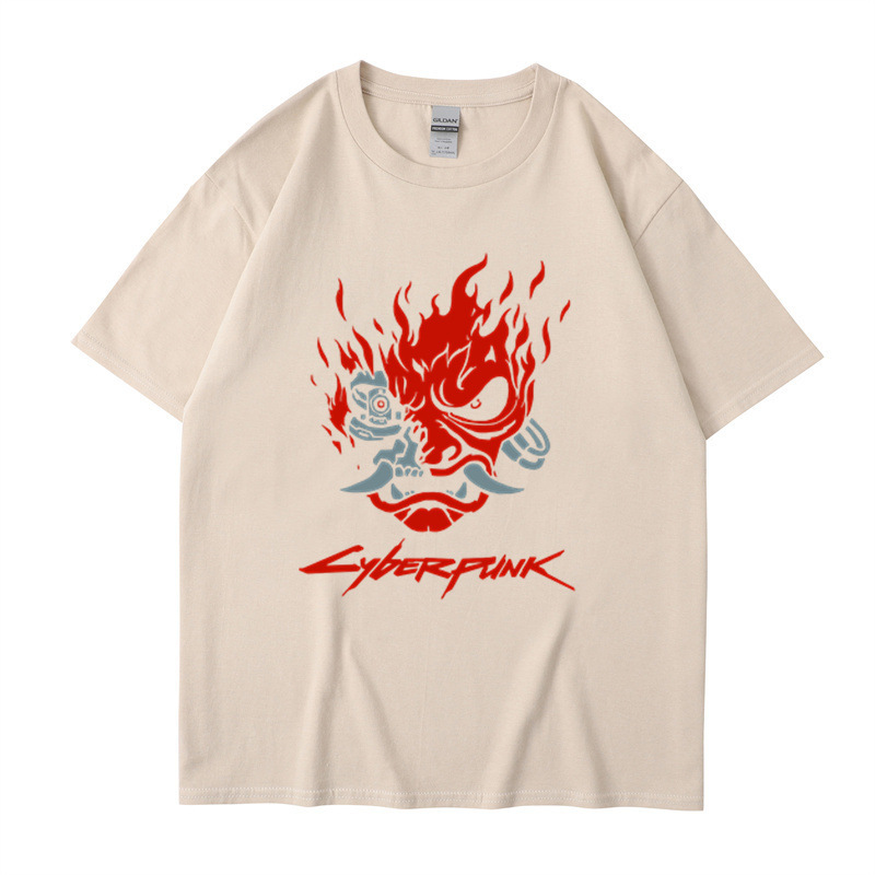 Cyberpunk 2077 Peripheral Short-Sleeved Men's Keanu Reeves Same Style Cdpr Game T-Shirt Cyberpunk Clothes