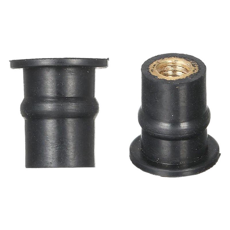 Venta caliente modelo privado M4M5M6 tuerca de pozo de goma 5mm universal motocicleta parabrisas tuerca de latón 0,8