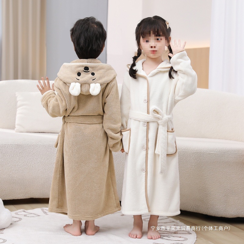 어린이 목욕 가운 망토 목욕 타월 비면 흡수성 수영 소년 소녀 목욕 가을과 겨울 카테고리 A를 입고