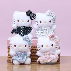网红麻衣裙子kt猫挂件可爱小香风毛绒玩具公仔包包挂饰玩偶钥匙扣