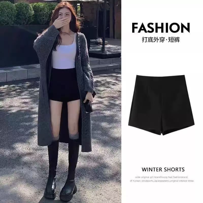 Black Shorts for Women, Elastic Outerwear, Tight-Fitting Hip-Hugging Pants, 2026 Spring/Summer Versatile Slimming High-Waisted Hot Pants Black Shorts for Women, Elastic Outerwear, Tight-Fitting Hip-Hugging Pants, 2026 Spring/Summer Versatile Slimming High-Waisted Hot Pants