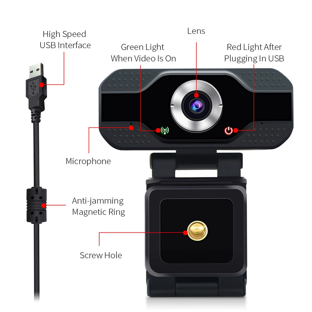 Компьютерная камера HD 1080p USB свободная - драйв сеть конференции онлайн урок видео веб-камера кросс-блок
