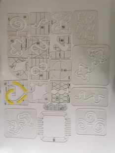 Carved acrylic sewing patchwork ruler special-shaped hollow template multi-functional set ruler line pressing ruler