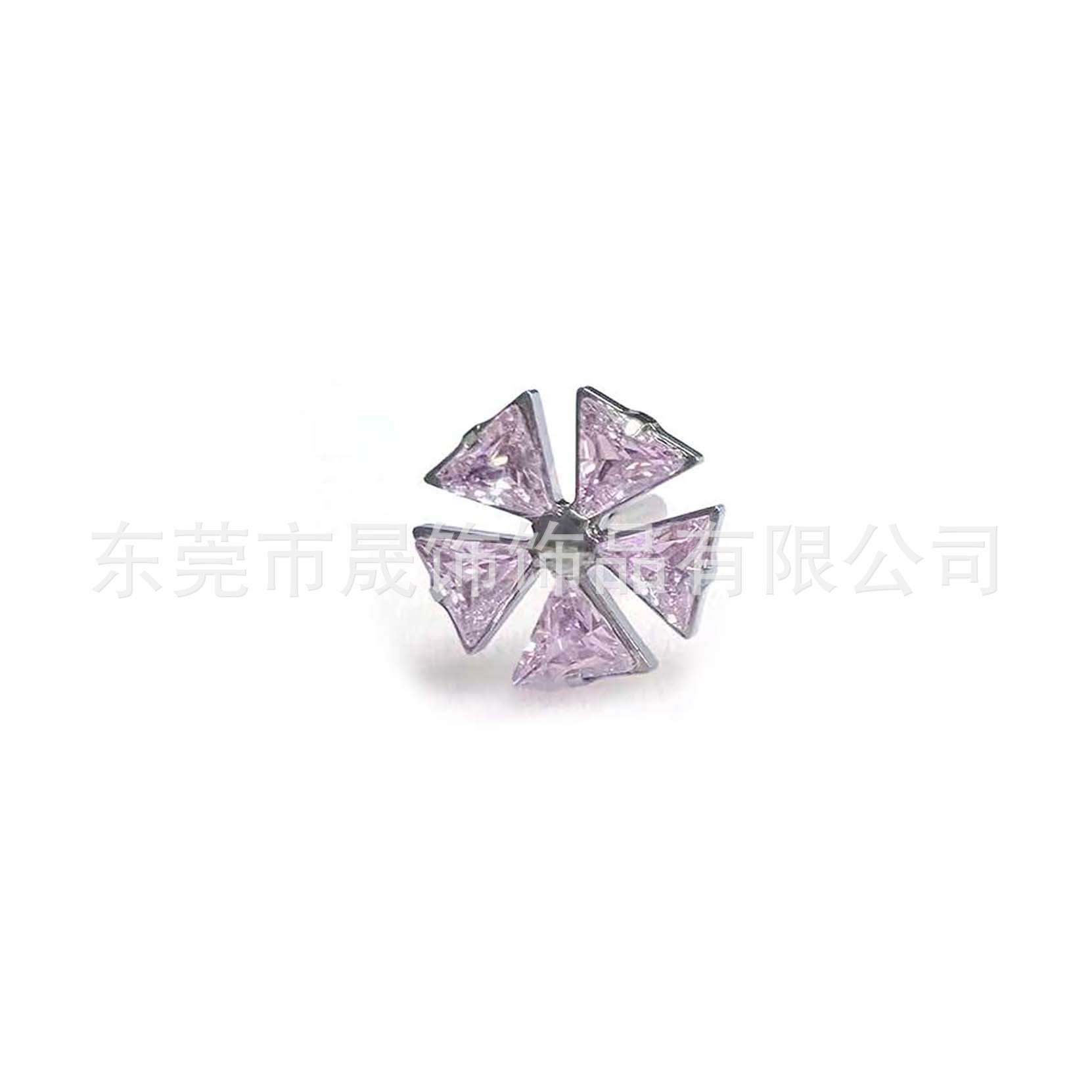 F136 Titanium 风车 Studded Cubic Zirconia Ear Stud Helix Cartilage Stud G23 Implant Grade Titanium 人体 Piercing Jewelry Accessories 头
