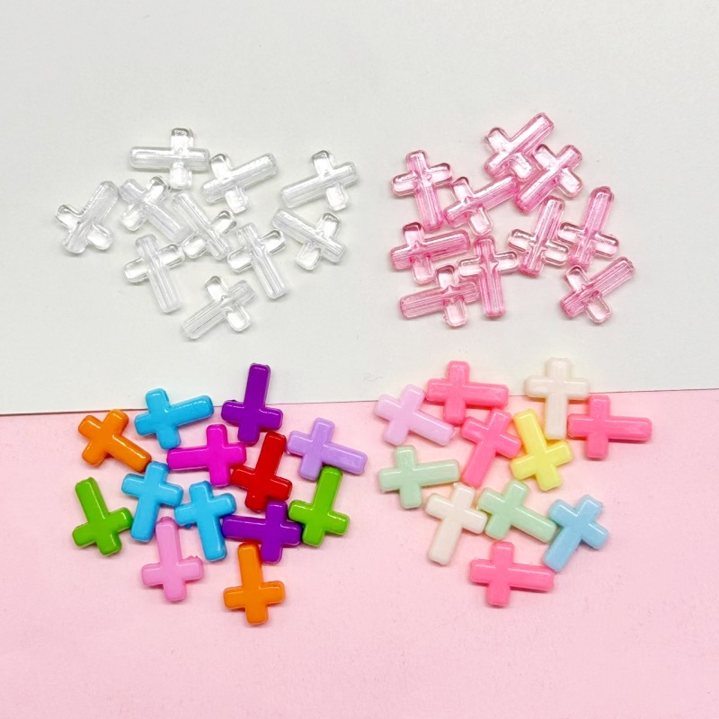 Acrylic Transparent Colorful Cross Diy Handmade Beaded Bar Tokaholder...