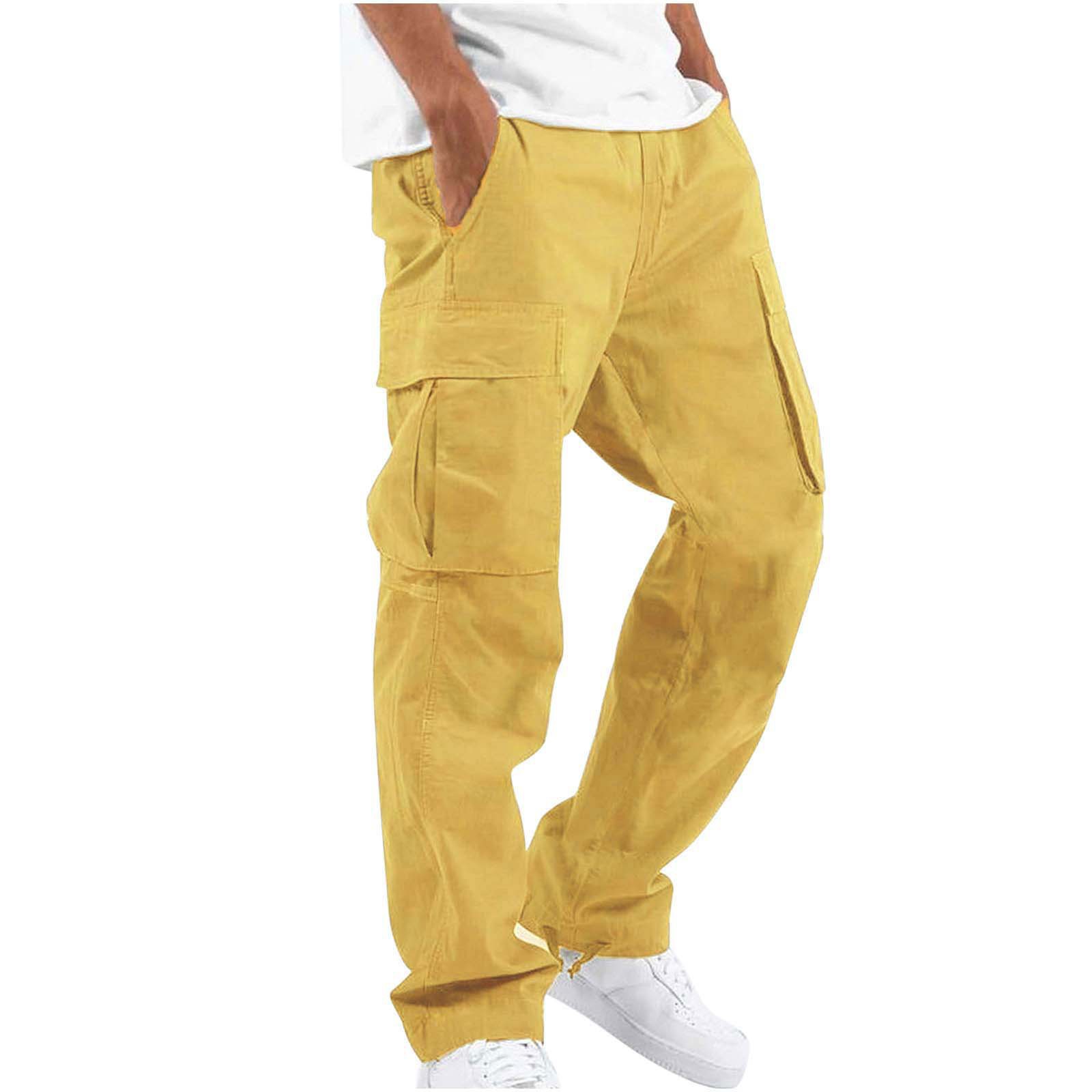 Pantalons décontractés pour hommes, nouveaux vêtements de travail d'été pour hommes avec cordon de serrage, pantalons décontractés multi-poches_voghion.com