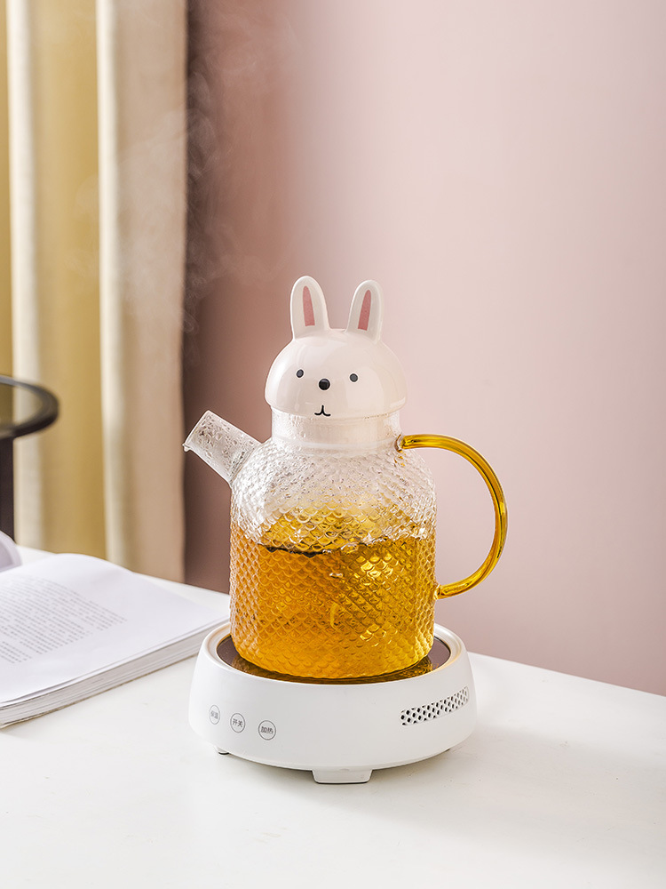 A5L涼水壺家用高顏值高硼硅可加熱耐高溫耐熱冷水壺套裝玻璃杯泡