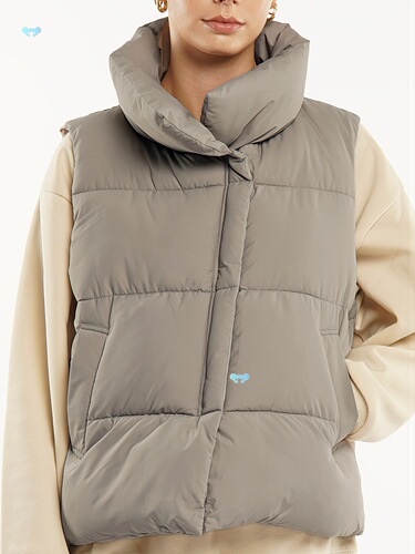 Women's Cropped Puffer Vest - High Quality and Ultra Soft