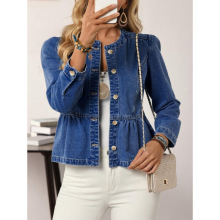 G 52929 Puff sleeve denim shirt ������ţ�г����羳����ͨ