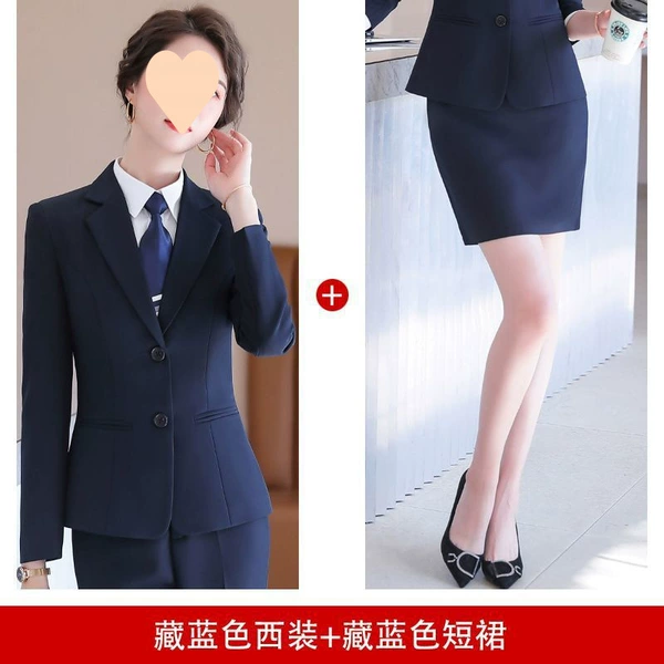 Classic suit jacket, mini-skirt