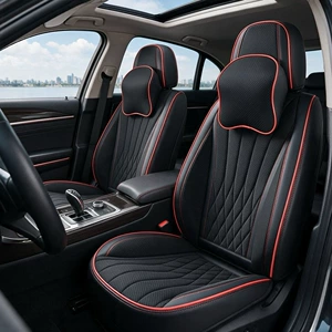 New cross-border car seat covers, universal for all seasons, Nappa leather, full coverage, ice silk mesh fabric, three-dimensional seat cushion, car wholesale