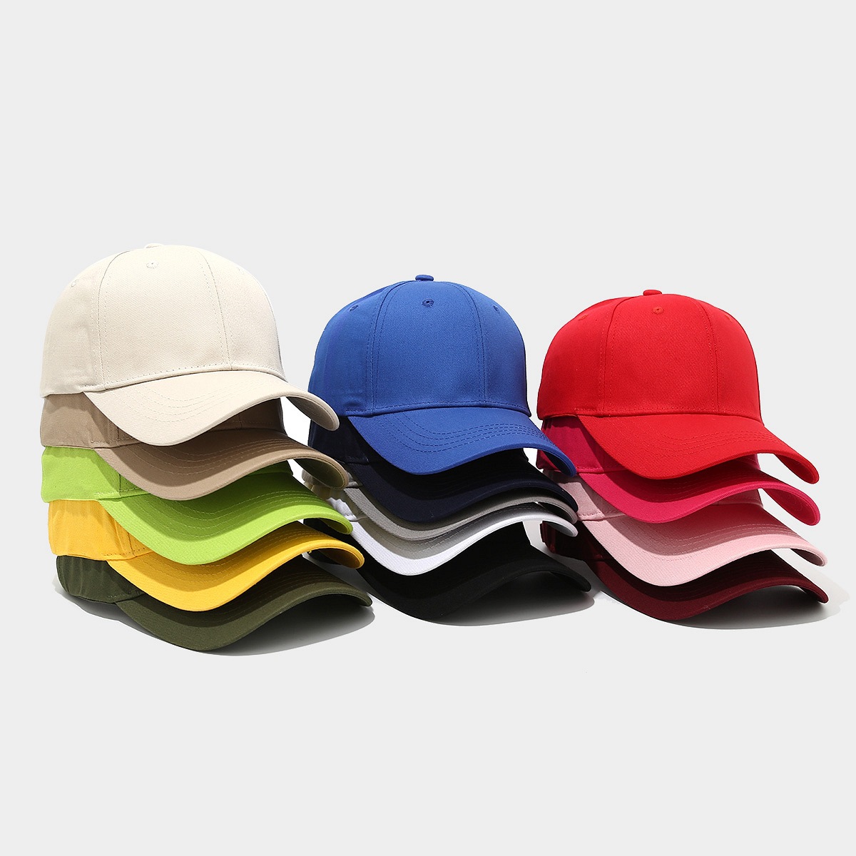 Primavera y verano al aire libre sombrero de protección solar sombrero de color sólido simple sombrero de béisbol casual duro mostrando cara pequeño sombrero de lengua de pato para hombres y mujeres