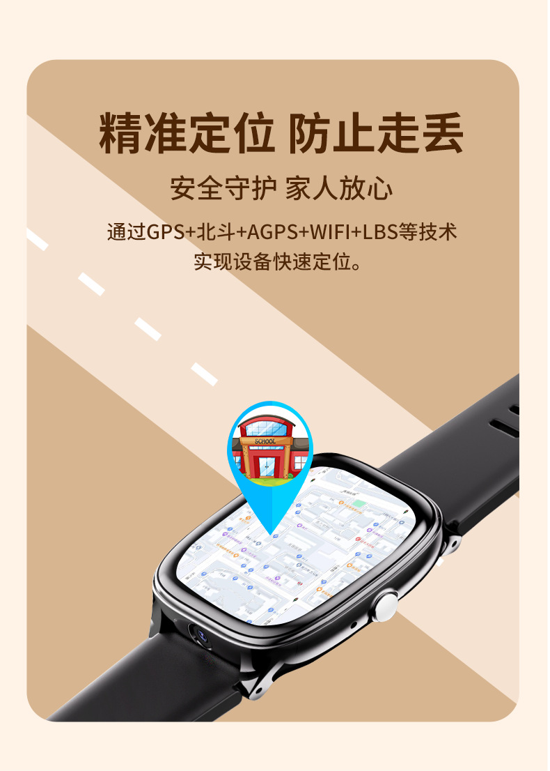Newman Elderly Phone Watch Gps Locator Elderly Anti-Lost Anti-Fall Smart Heart Rate Blood Pressure Health Monitor J