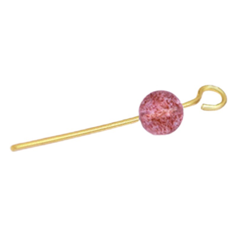 Color-retaining copper 18K gold-wrapped nine-word needle T needle flat needle DIY curved hook flat needle handmade earrings beaded jewelry material