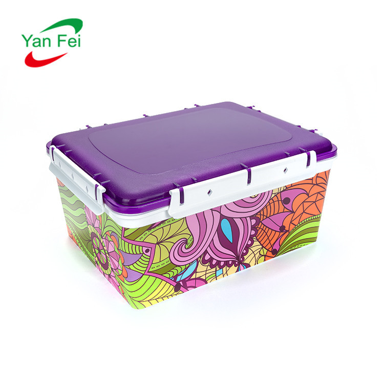 Colorful plastic sealed crisper food ref...