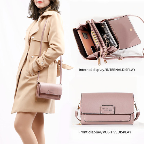 New  Women's Korean Style Multi-Card Slot Handbag Large Capacity Crossbody and Shoulder Bag Mobile Phone Bag Wholesale