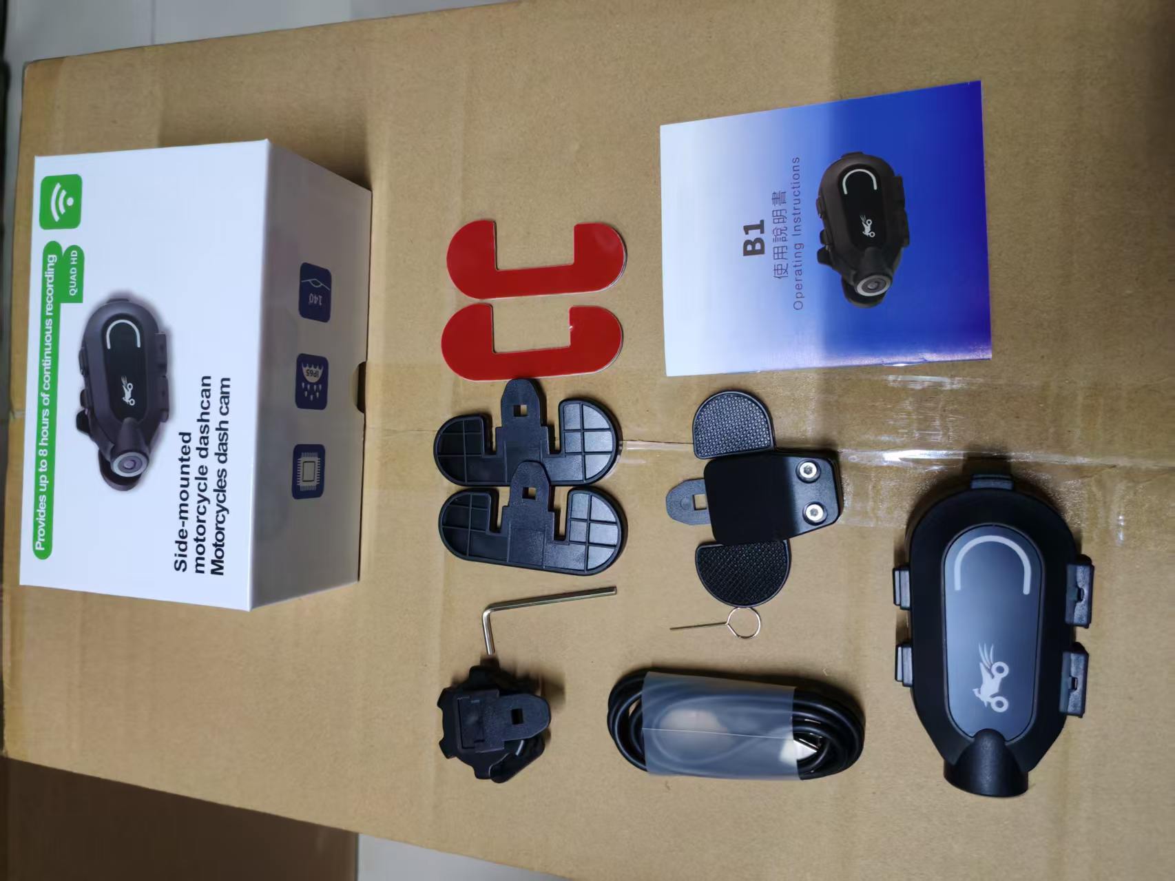 New cross-border product: Motorcycle helmet dashcam, electric vehicle 2K HD WiFi long-lasting battery riding recorder