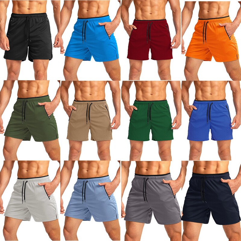 2025 Men's Running Shorts with Zipper Pockets Quick-Dry Gym Sports Workout 5inch Men's Shorts 2025 Men's Running Shorts with Zipper Pockets Quick-Dry Gym Sports Workout 5inch Men's Shorts