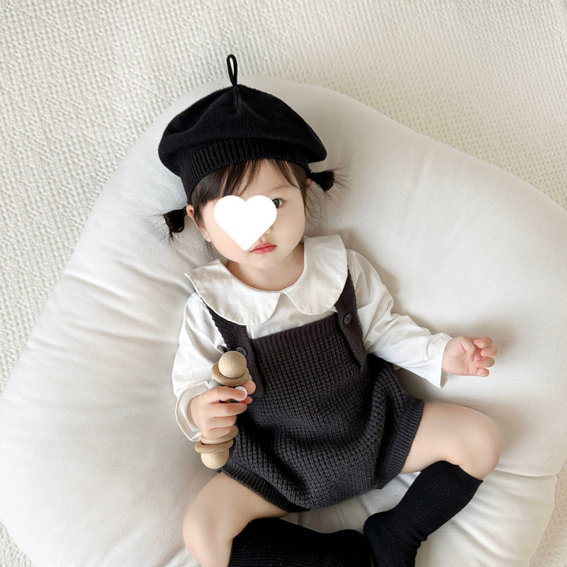 Ins乳幼児春服男女赤ちゃん春秋ニットストラップパンツ|undefined