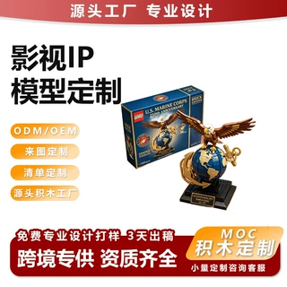 时尚热门新品现货陆战队积木收藏创意纪念积木摆件玩具工厂定制