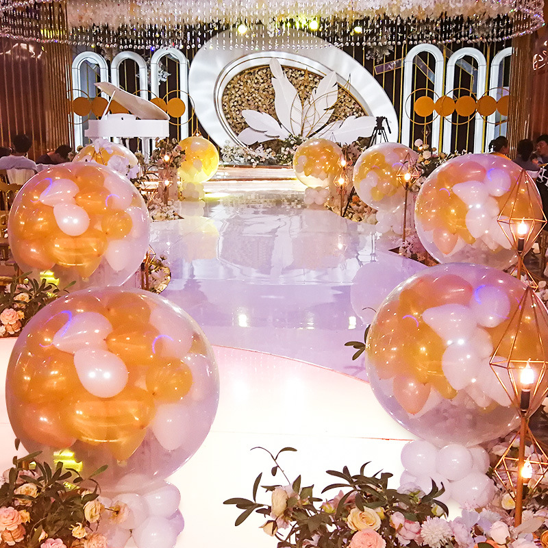 地爆球全套升天飘空氦气球婚礼活动现场开业庆典套餐场景装饰布置