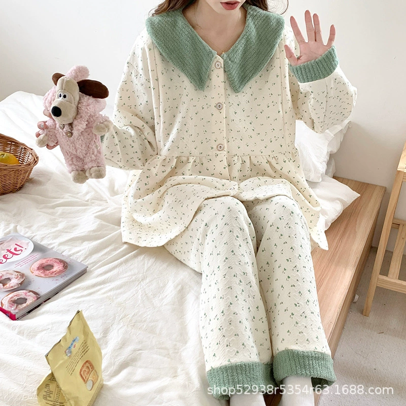 Осенне-зимняя воздушная хлопковая месячная одежда весна и осень хлопковая Послеродовая Пижама для беременных материнская сидячая месяц лактация одежда 12 октября