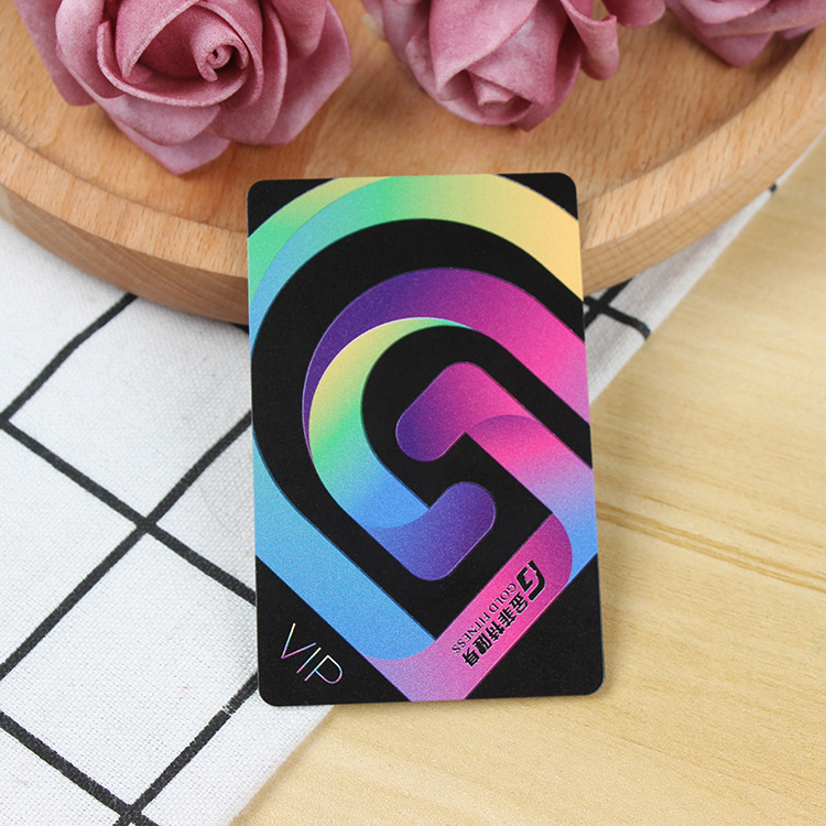 【3D立体浮雕卡】拉丝金材料定制UV打印黑料VIP卡生产会员卡制作