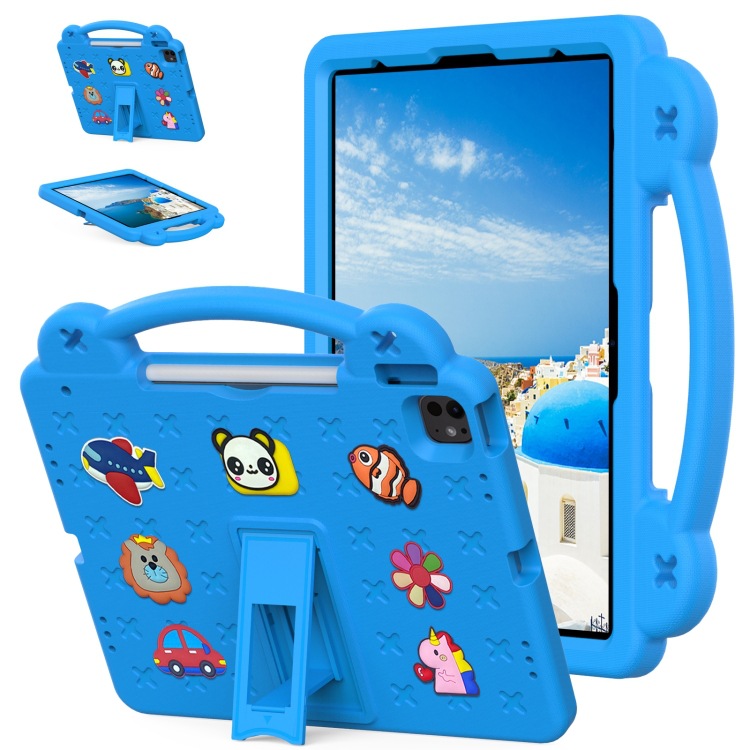 Bebé estilo oso EVA + PC niño caída funda de mano plana con soporte de escritorio