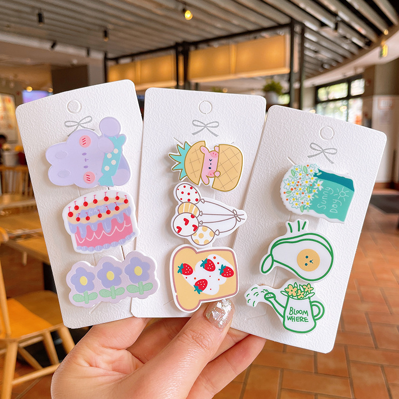 Horquilla para niños dibujos animados animal Chica clip lindo bebé chica Bangs clip lateral pelo roto acabado accesorios para el cabello al por mayor