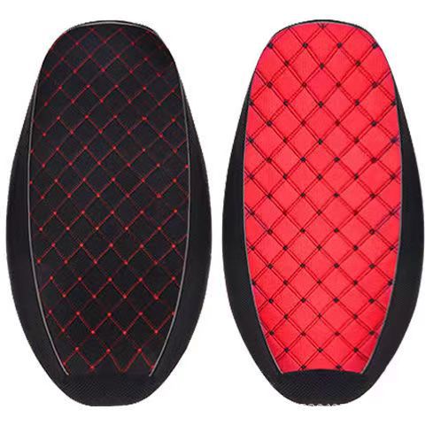 Electric car seat cushion motorcycle pedal breathable insulation seat cushion cover battery car sun protection breathable cloth surface Plaid seat cushion