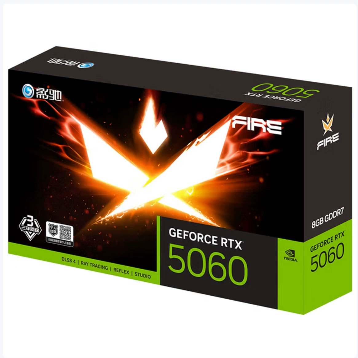 Фильм/GeForce RTX 5060 8G DDR7 FIRE графическая карта с тремя вентиляторами, 44x32x14 см, 1.8 кг