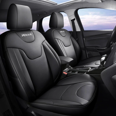 Modelə uyğun (Original) oturacaq örtükləri — leather perforated five-seat cover - all-black-standard-edition-wear-resistant-leather