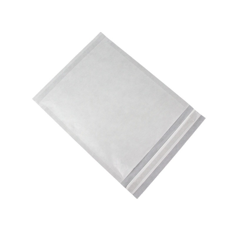 Bolsa de papel glasin bolsa de papel de cera translúcida bolsa de ropa impresión degradable bolsa de papel de cera blanca en stock