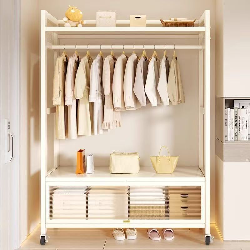 Clothes Rack Floor-Standing Bedroom Removable Home Room Clothes Drying Rack Clothes Storage Rack Indoor Simple Coat Rack