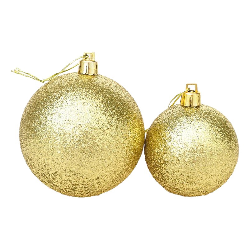 6/8cm oro rosa BOLA DE Navidad árbol de Navidad colgante bola de plástico Bola brillante bola mate decoración de Navidad bola colgante